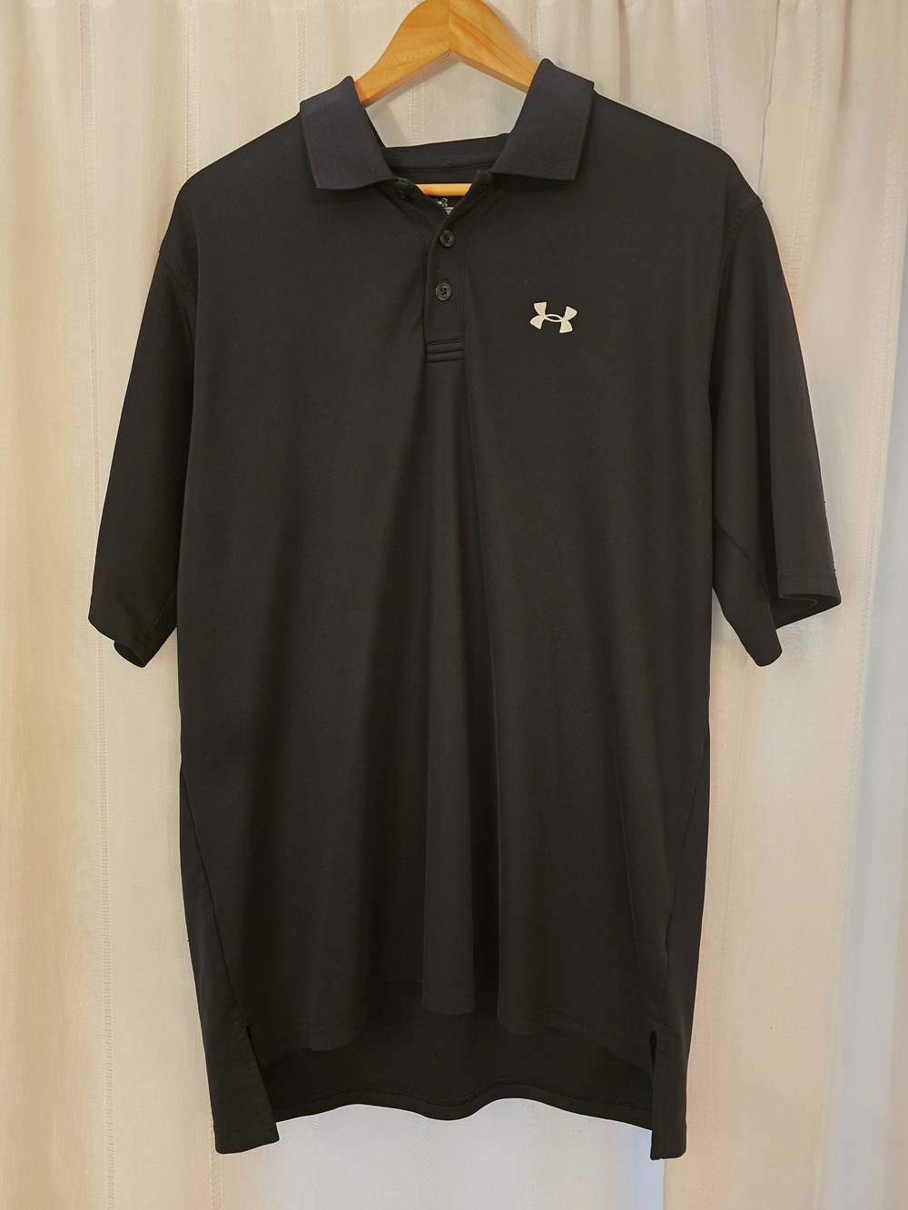 Under Armour Men’s Black Polo with White Logo